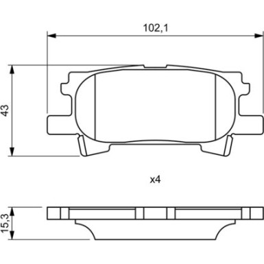 0 986 494 224 Bremsbelagsatz, Scheibenbremse