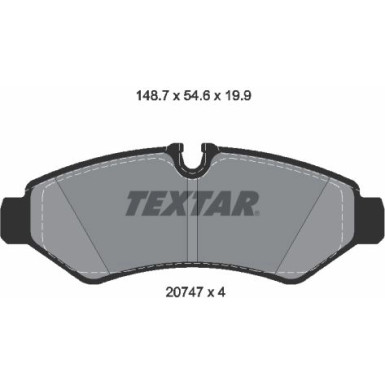 Textar Bremsbelagsatz, Scheibenbremse Q+ 2074701