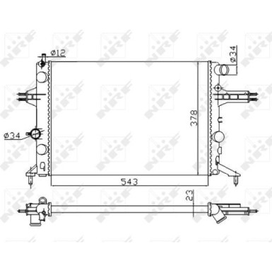 53628A Kühler, Motorkühlung Economy Class 53628A Kühler, Motorkühlung Economy Class