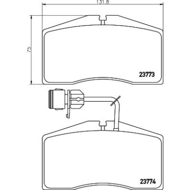 Hella | Bremsbelagsatz, Scheibenbremse | 8DB 355 018-491