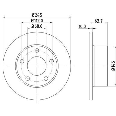 Hella Pagid | Bremsscheibe | 8DD 355 102-801