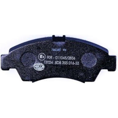 Hella | Bremsbelagsatz, Scheibenbremse | 8DB 355 016-521