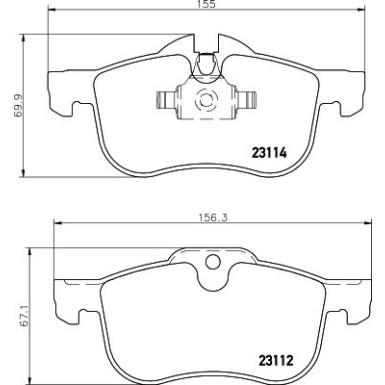 Hella | Bremsbelagsatz, Scheibenbremse | 8DB 355 008-941