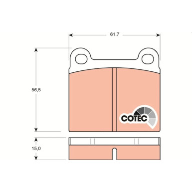 TRW Bremsbelagsatz, Scheibenbremse COTEC GDB101