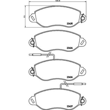 Hella | Bremsbelagsatz, Scheibenbremse | 8DB 355 010-531