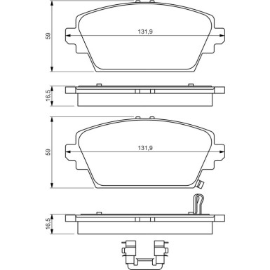 0 986 494 633 Bremsbelagsatz, Scheibenbremse