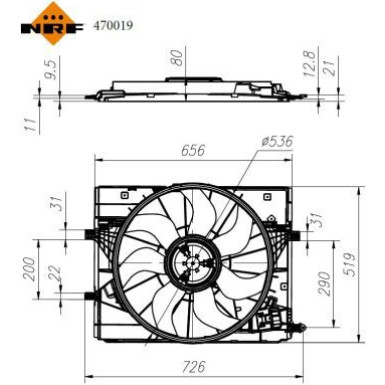 470019 Lüfter, Motorkühlung