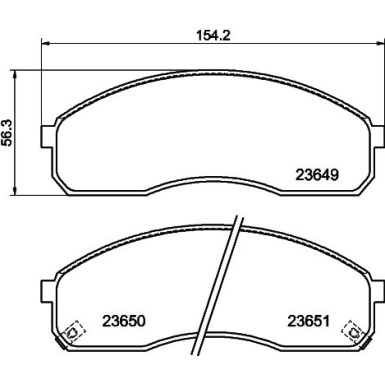 Hella | Bremsbelagsatz, Scheibenbremse | 8DB 355 009-601