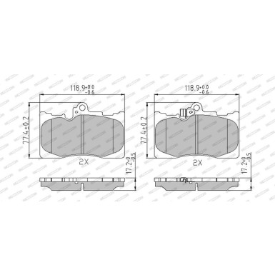 Ferodo Bremsbelagsatz, Scheibenbremse PREMIER FDB4216