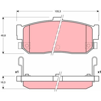 GDB3181 Bremsbelagsatz, Scheibenbremse