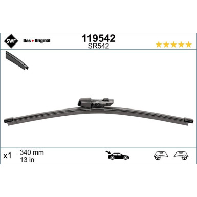 SWF Wischblatt DAS ORIGINAL REAR 119542 SWF Wischblatt DAS ORIGINAL REAR 119542