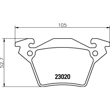 Hella | Bremsbelagsatz, Scheibenbremse | 8DB 355 008-641