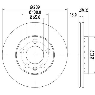 Hella | Bremsscheibe | 8DD 355 107-651