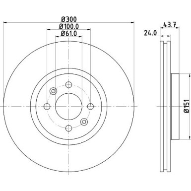 Hella | Bremsscheibe | 8DD 355 128-551