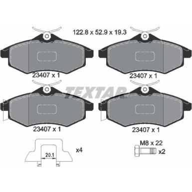 Textar Bremsbelagsatz, Scheibenbremse Q+ 2340702