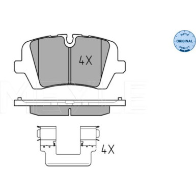 025 257 2016 Bremsbelagsatz, Scheibenbremse MEYLE-ORIGINAL: True to OE.