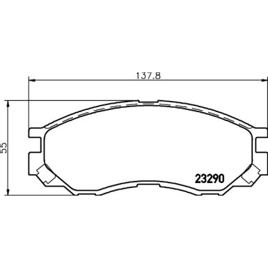 Hella | Bremsbelagsatz, Scheibenbremse | 8DB 355 017-271