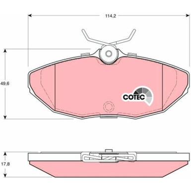 TRW Bremsbelagsatz, Scheibenbremse COTEC GDB1398