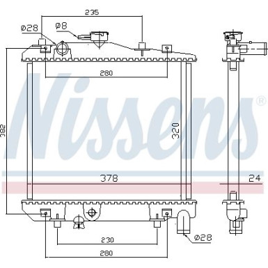 Nissens | Kühler, Motorkühlung | 62505