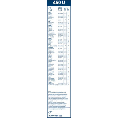 BOSCH 450 U Scheibenwischer Twin 3 397 004 581 BOSCH 450 U Scheibenwischer Twin 3 397 004 581