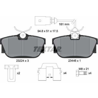 2322416 Bremsbelagsatz, Scheibenbremse Q+