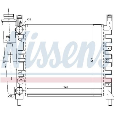 Nissens | Kühler, Motorkühlung | 61929