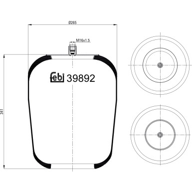 FEBI BILSTEIN 39892 Federbalg, Luftfederung