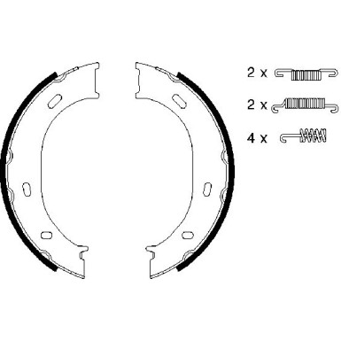 0 986 487 610 Bremsbackensatz, Feststellbremse