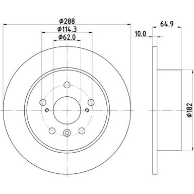 Hella | Bremsscheibe | 8DD 355 109-051