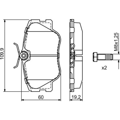 0 986 469 410 Bremsbelagsatz, Scheibenbremse