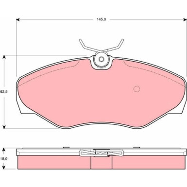 GDB1466 Bremsbelagsatz, Scheibenbremse