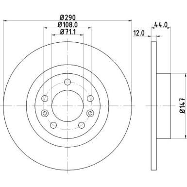Hella | Bremsscheibe | 8DD 355 117-991