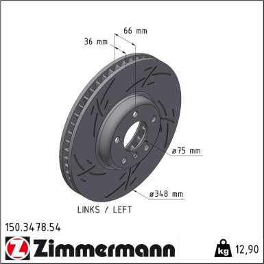 150.3478.54 Bremsscheibe BLACK Z