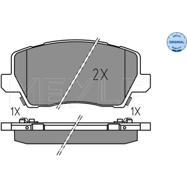 Meyle Bremsbelagsatz, Scheibenbremse MEYLE-ORIGINAL: True to OE 025 229 0417