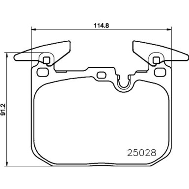 Hella | Bremsbelagsatz, Scheibenbremse | 8DB 355 023-141