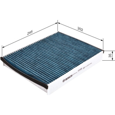 BOSCH 0 986 628 538 Innenraumfilter