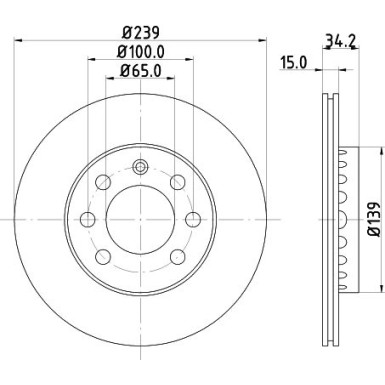 Hella | Bremsscheibe | 8DD 355 107-581