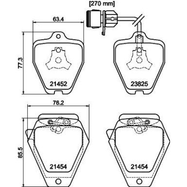 Hella | Bremsbelagsatz, Scheibenbremse | 8DB 355 008-781