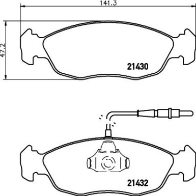 Hella | Bremsbelagsatz, Scheibenbremse | 8DB 355 007-711