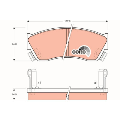 GDB883 Bremsbelagsatz, Scheibenbremse COTEC
