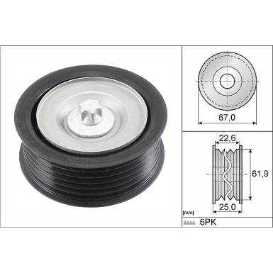 532 0866 10 Umlenk-/Führungsrolle, Keilrippenriemen