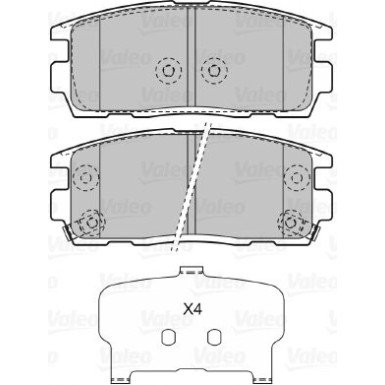 Valeo | Bremsbelagsatz, Scheibenbremse | 598941 Valeo | Bremsbelagsatz, Scheibenbremse | 598941