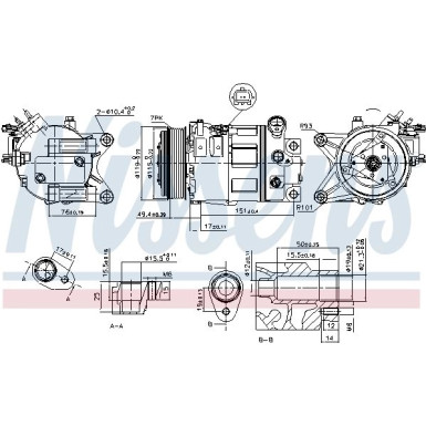 Nissens | Kompressor, Klimaanlage | 890226