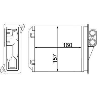 Mahle | Wärmetauscher, Innenraumheizung | AH 168 000S
