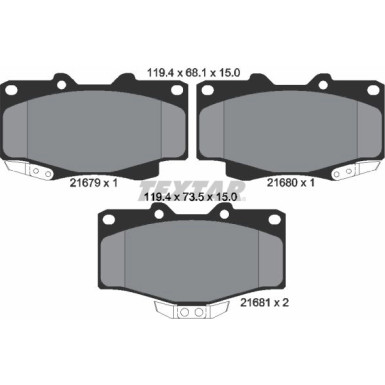 2167904 Bremsbelagsatz, Scheibenbremse