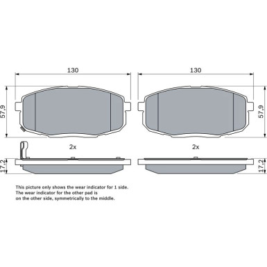 0 986 424 811 Bremsbelagsatz, Scheibenbremse