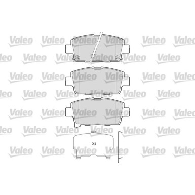 Valeo | Bremsbelagsatz, Scheibenbremse | 601673