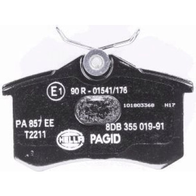Hella Pagid | Bremsbelagsatz, Scheibenbremse | 8DB 355 019-911