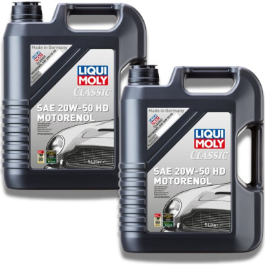 10L LIQUI MOLY 1129 Classic SAE 20W-50 HD Motoröl, 2x 5L