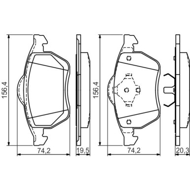0 986 494 390 Bremsbelagsatz, Scheibenbremse